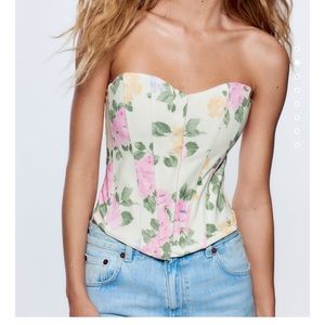 Floral corset top Zara